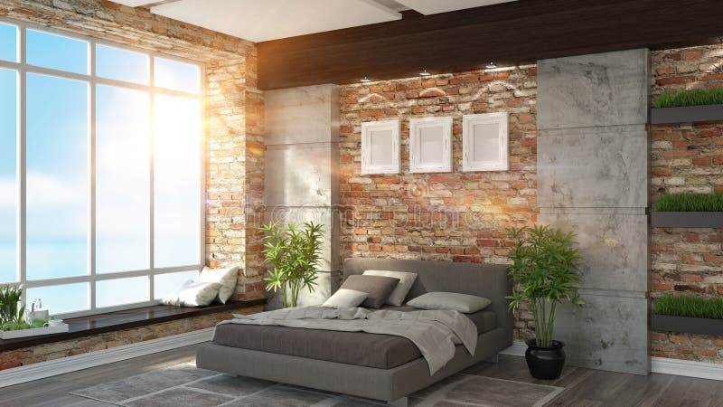 Loft Interior vector illustration Loft Interior vector illustration