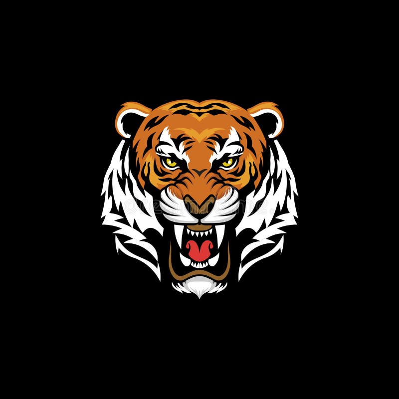 Jogos de equipe de logotipo de tigre ou fantasma de gato preto