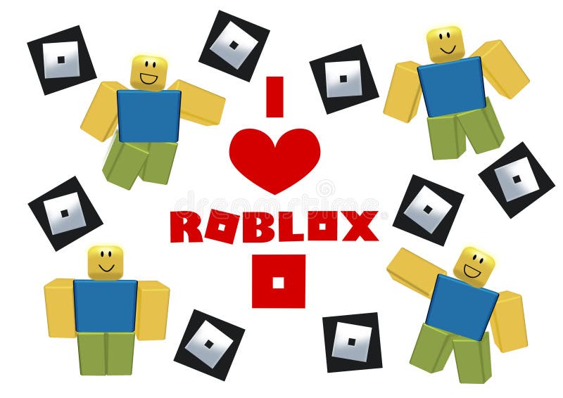 Logotipo Roblox No Chão De Madeira Contra a Parede Imagem de Stock