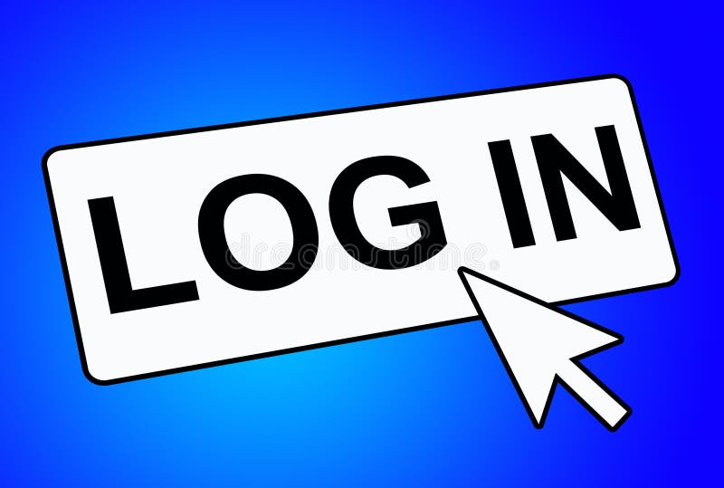 Log in to your account (such as internet or e-mail or networks or a database,... ). Online account log illustrations