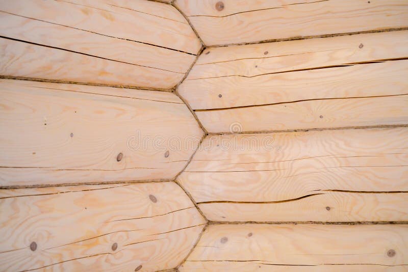 Log Cabin A Fragment Of A Wooden New House From Logs Yellow And