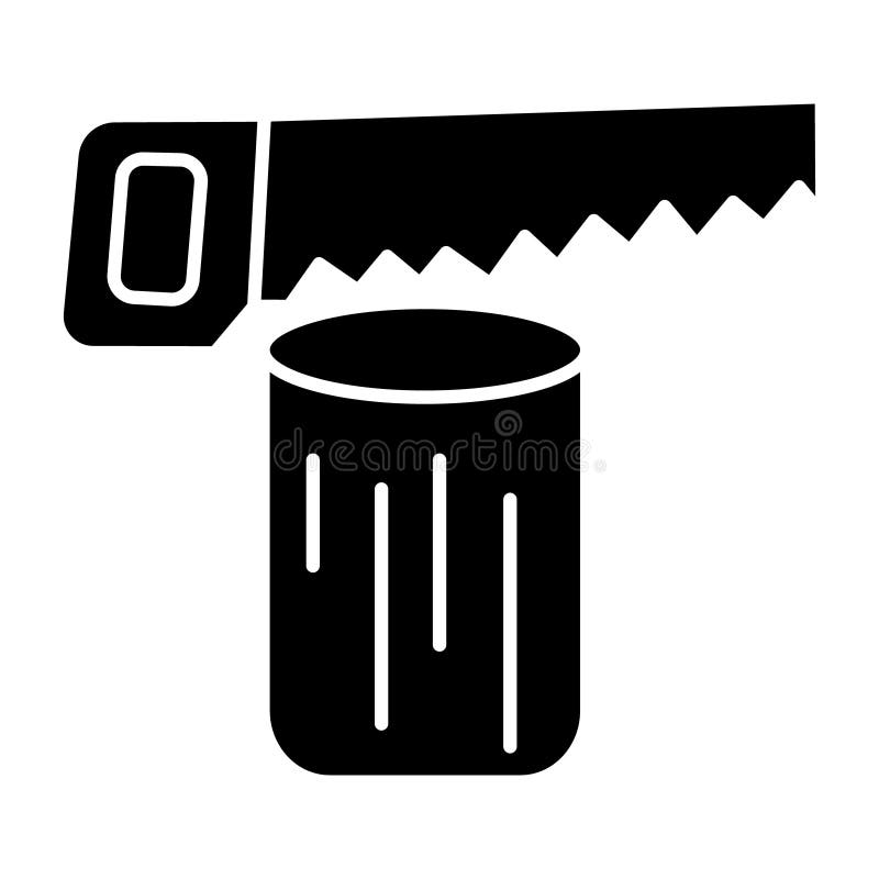Log da serra - ícone da serra de cadeia, ilustração do vetor, sinal preto no fundo isolado ilustração do vetor Log da serra - ícone da serra de cadeia, ilustração do vetor, sinal preto no fundo isolado ilustração do vetor