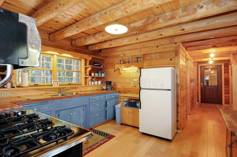 Log house kitchen royalty free stock photo Log house kitchen royalty free stock photo