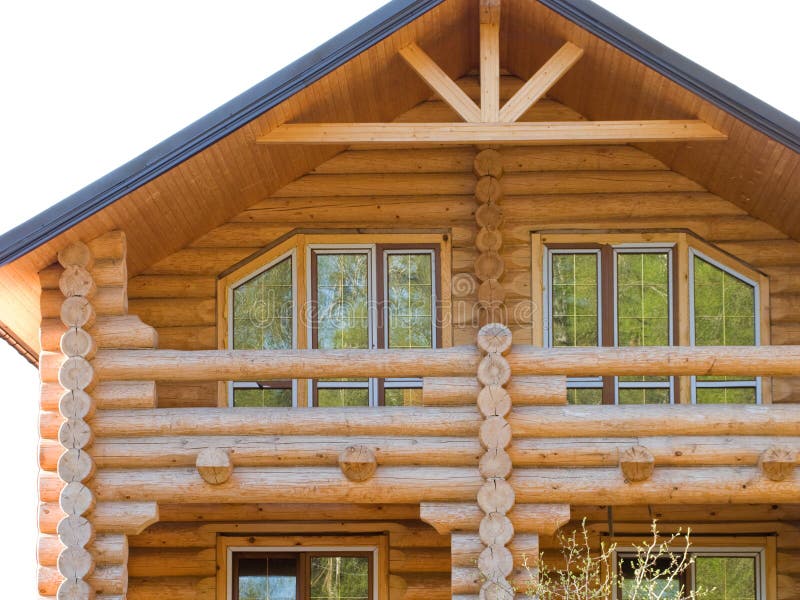 Log House Structure Of Wood Building Home Exterior Stock Photo Image