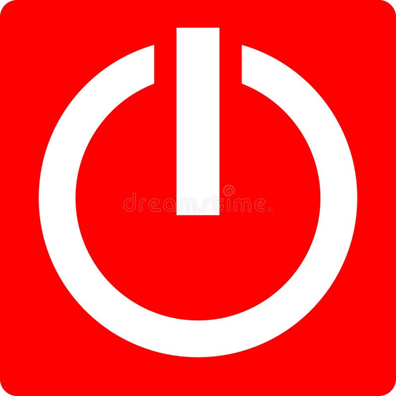 Log out sign vector, Sign out, shut down icon, Exit application, Shut Down Icon stock illustration