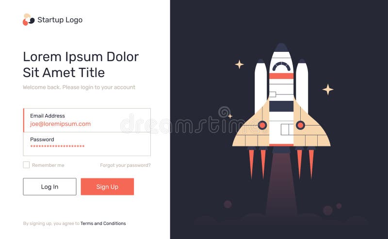Log In Sign Up Web Forms With The Detailed Description Stock Vector Illustration Of Login Concept Log In Sign Up Web Forms With The Detailed Description Stock Vector Illustration Of Login Concept