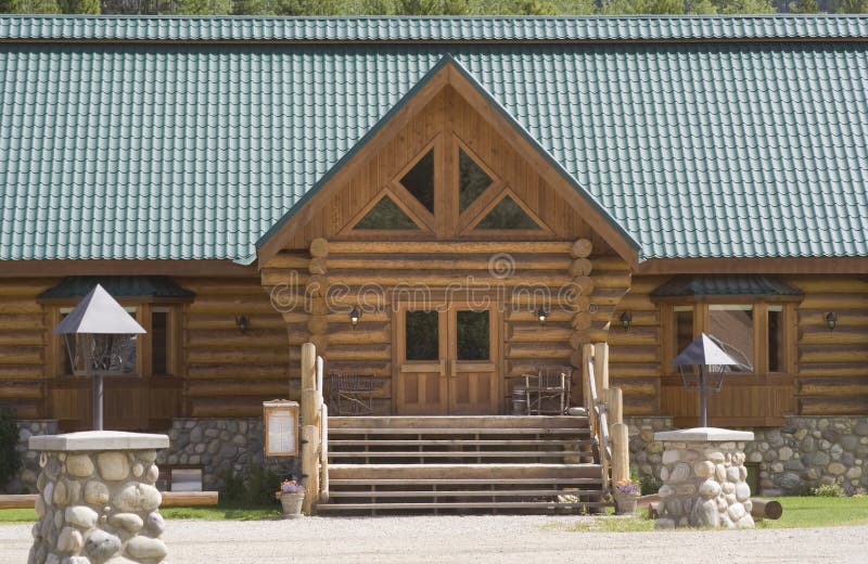 Log and Stone Cabin in Canada