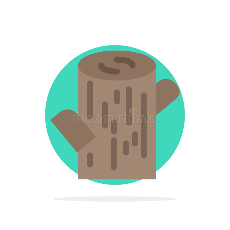 Log, Timber, Wood Abstract Circle Background Flat color Icon stock illustration