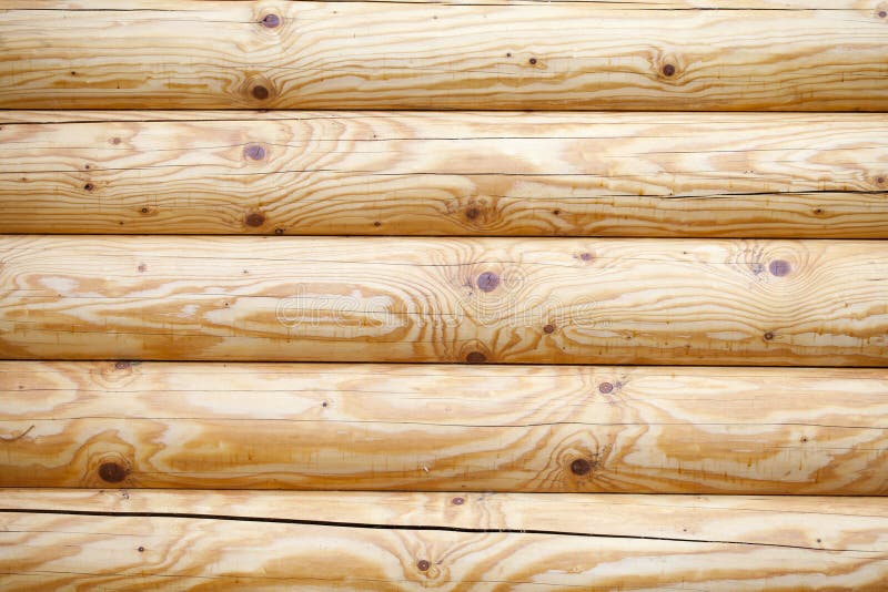 Log wall.