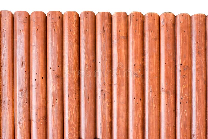 Log Wood with Round Trim Isolated on White Background Stock Photo