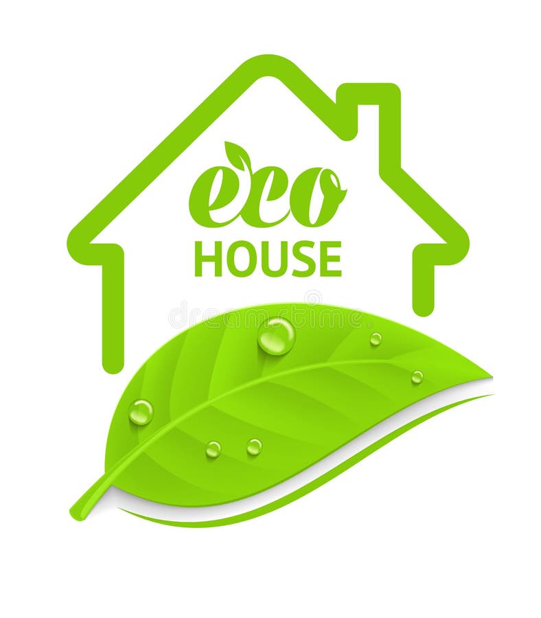 Loga eco dom royalty ilustracja Loga eco dom royalty ilustracja
