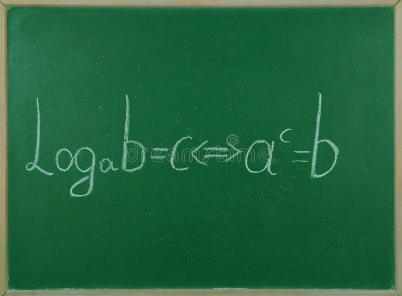 Logaritmo de las matemáticas stock de ilustración