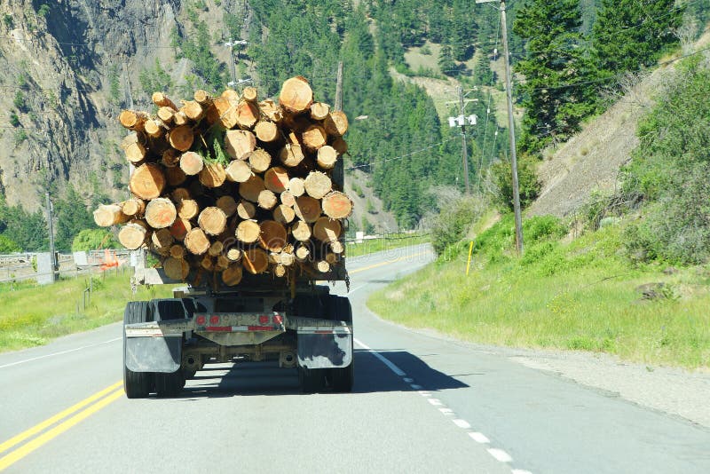 Logging truck on icy road stock image. Image of truck 23087305
