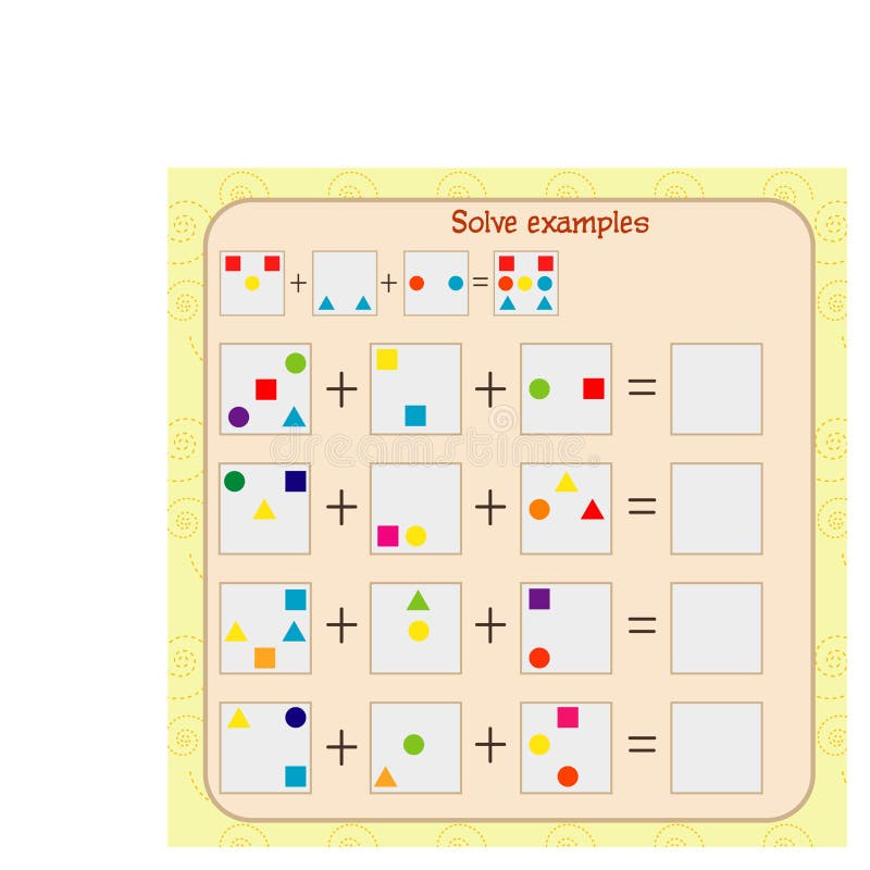 Logic Exercises for Children. Solve Examples According To the Model