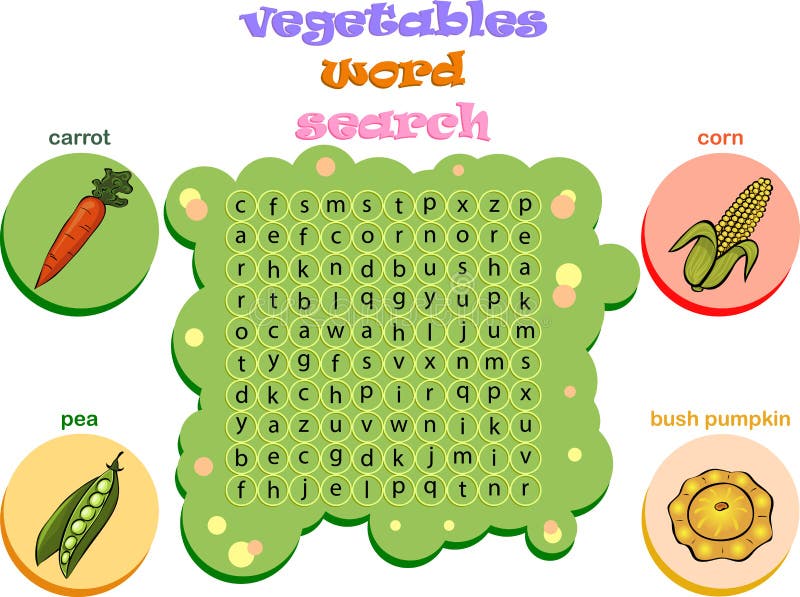 Logic game for learning English. Find the hidden words by vertical or horizontal lines