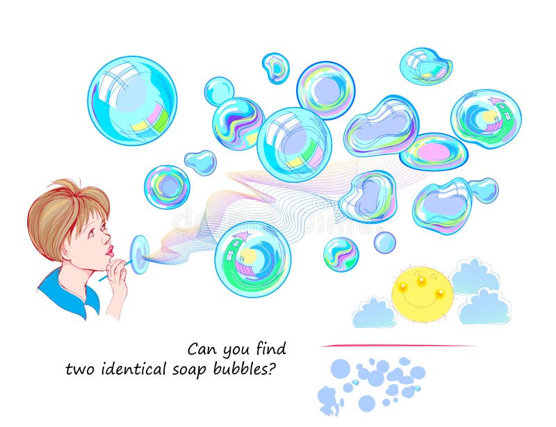 Logic Puzzle for Children and Adults Can You Find Two Identical Soap Logic Puzzle for Children and Adults Can You Find Two Identical Soap