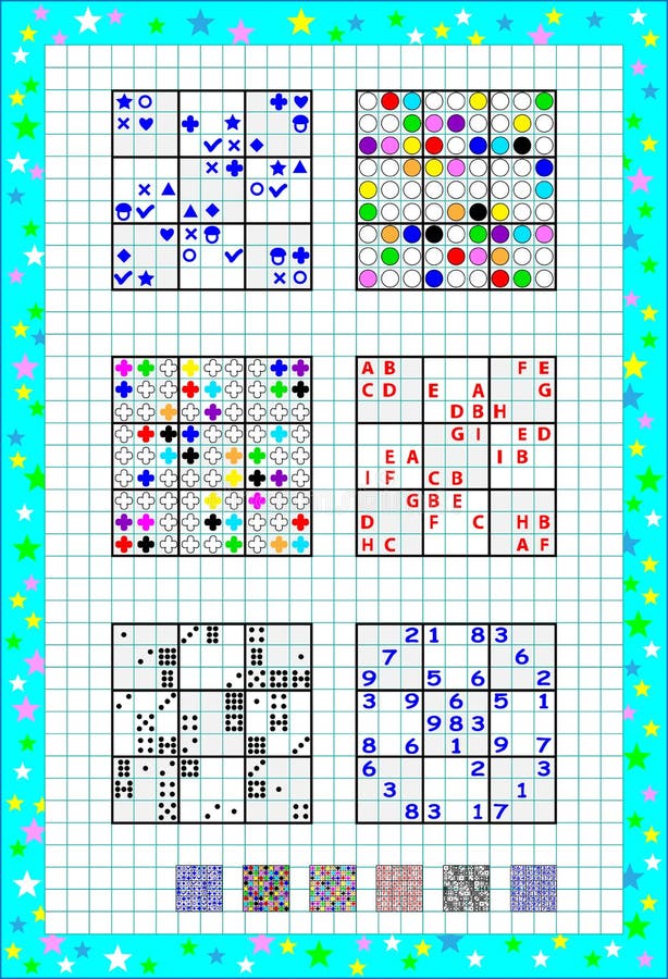 Sudoku Kids Logic Puzzle Game Children Adults Play Online Memory Stock  Vector by ©Nataljacernecka 423740718