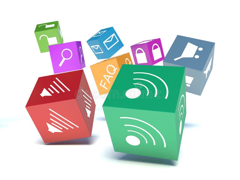 Logiciel d'applications mobile, concept sans fil d'affaires de Web d'Internet de communication de téléchargement