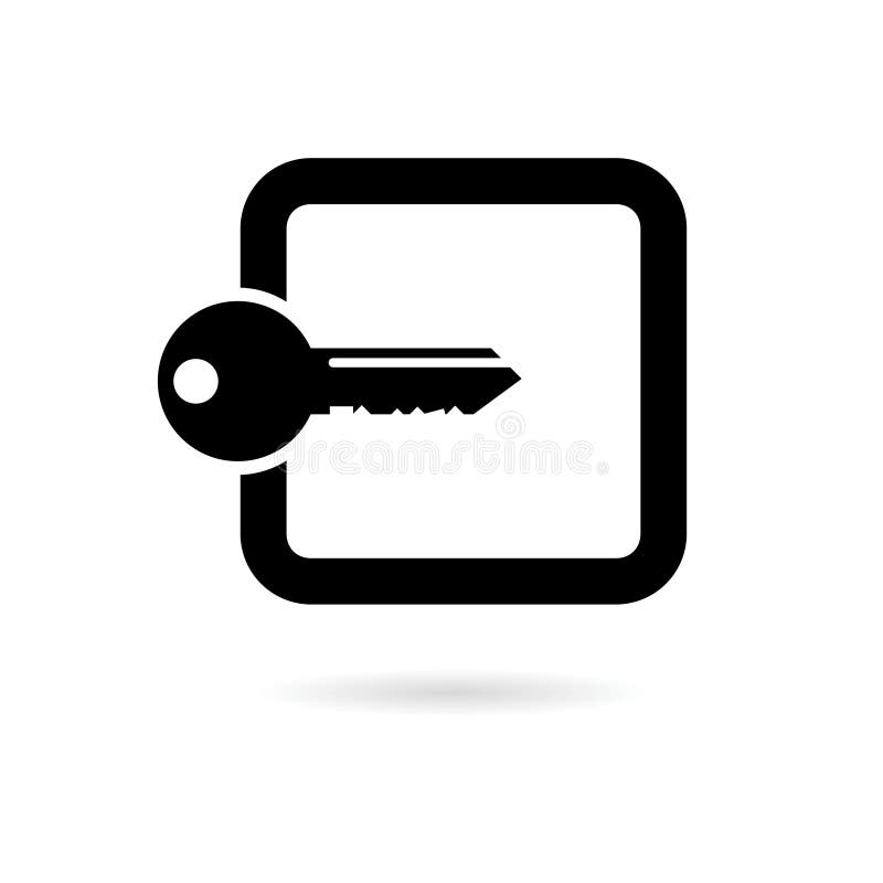 Login icon, Secure access button vector illustration