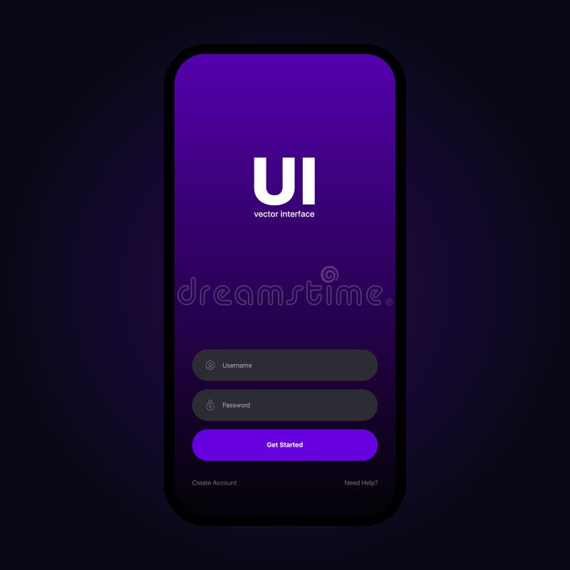 Login UI Interface. Sign in Screen. Mobile App User Interface Design ...