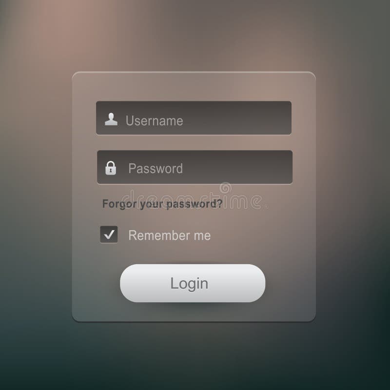 Login vorm vector illustratie Login vorm vector illustratie