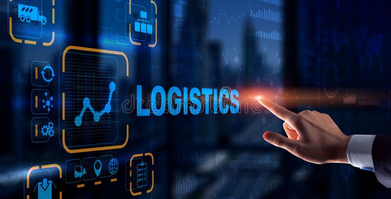 Logistic network distribution and transport concept. Goods delivery stock photos