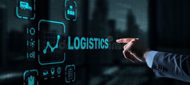 Logistic network distribution and transport concept. Goods delivery royalty free stock photo