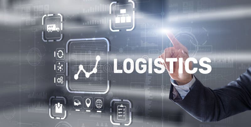 Logistic network distribution and transport concept. Goods delivery stock images