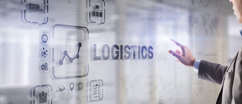 Logistic network distribution and transport concept. Goods delivery royalty free stock images