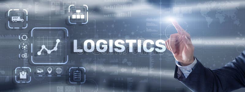 Logistic network distribution and transport concept. Goods delivery royalty free stock photo