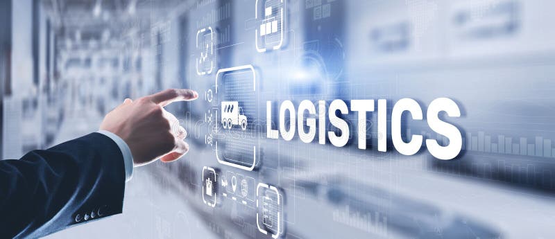 Logistic network distribution and transport concept. Goods delivery royalty free stock images