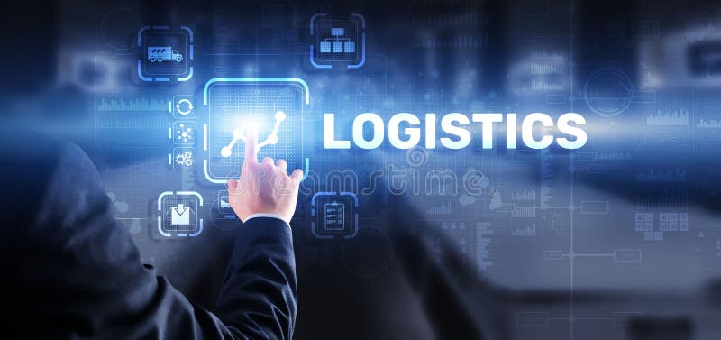 Logistic network distribution and transport concept. Goods delivery royalty free stock photo