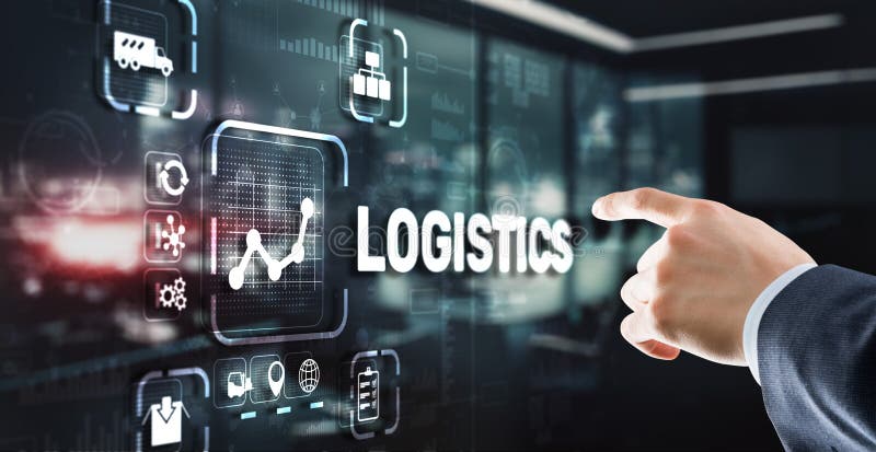 Logistic network distribution and transport concept. Goods delivery royalty free stock images