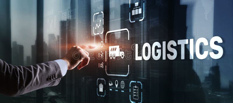 Logistic network distribution and transport concept. Goods delivery royalty free stock photos