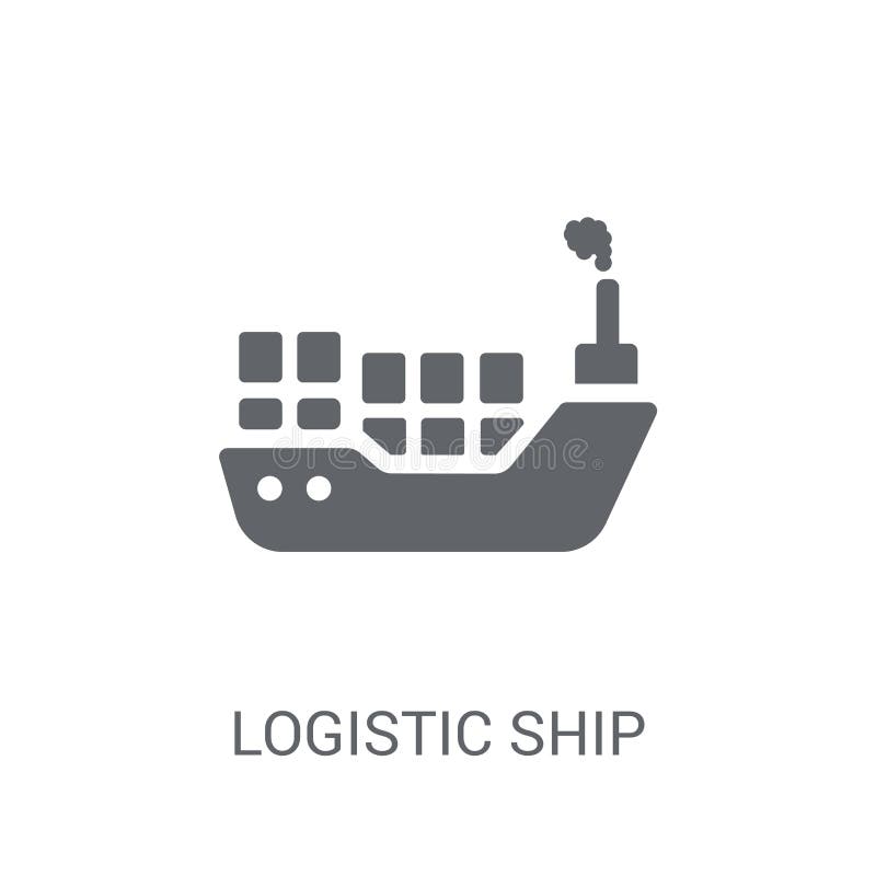 Logistic Ship icon. Trendy Logistic Ship logo concept on white b vector illustration Logistic Ship icon. Trendy Logistic Ship logo concept on white b vector illustration