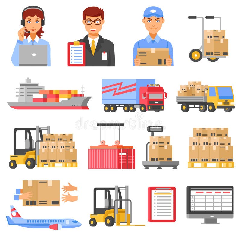 Delivery and logistics stock vector. Illustration of equipment - 134402414