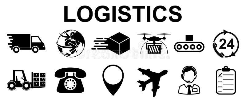 Logistics icons, delivery signs â€“ vector
