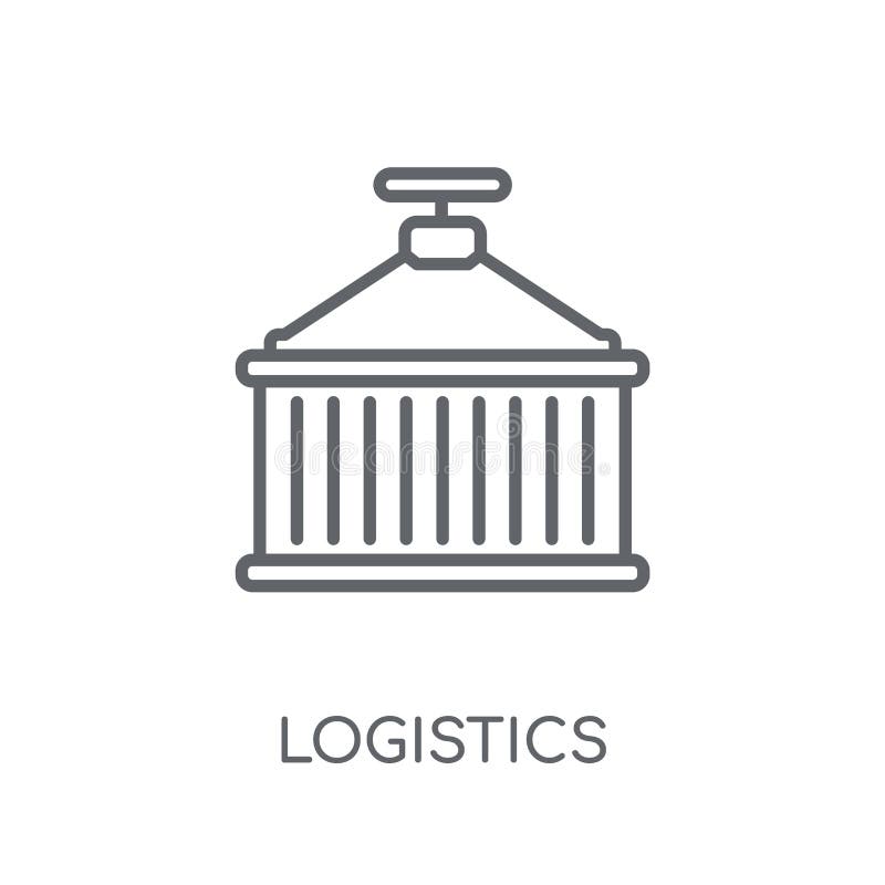 Logistics linear icon. Modern outline Logistics logo concept on royalty free illustration Logistics linear icon. Modern outline Logistics logo concept on royalty free illustration