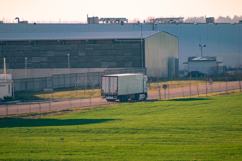 Logistics park hub royalty free stock photography