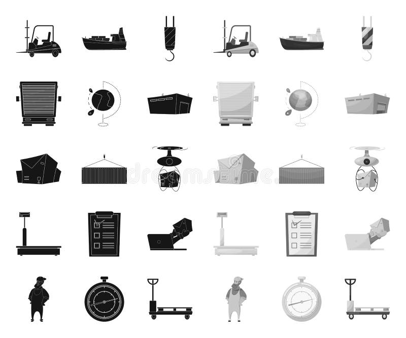 Mono Black Icons Road Stock Illustrations Mono Black Icons Road Stock Illustrations