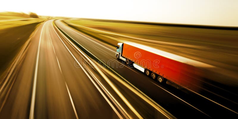Logistics Truck on the road royalty free stock photo Logistics Truck on the road royalty free stock photo