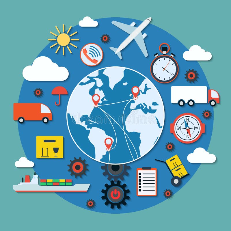  Logistics vector concept stock vector. Illustration of 