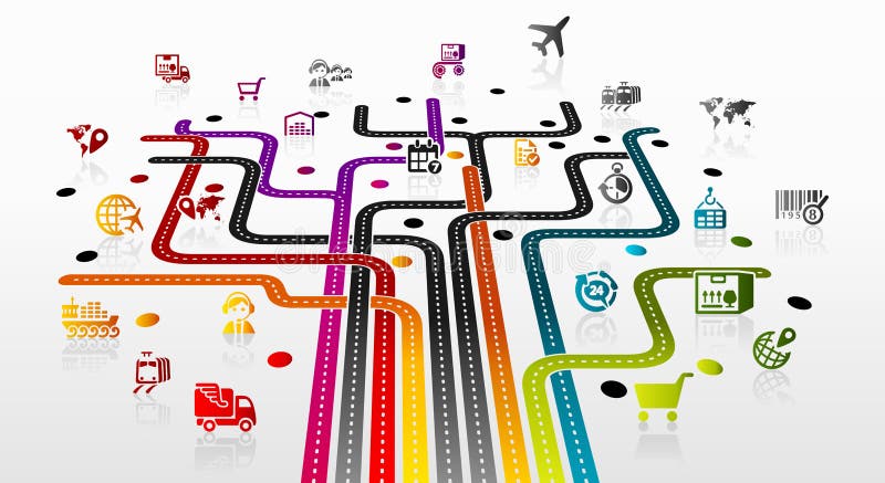 Logistique illustration de vecteur Logistique illustration de vecteur
