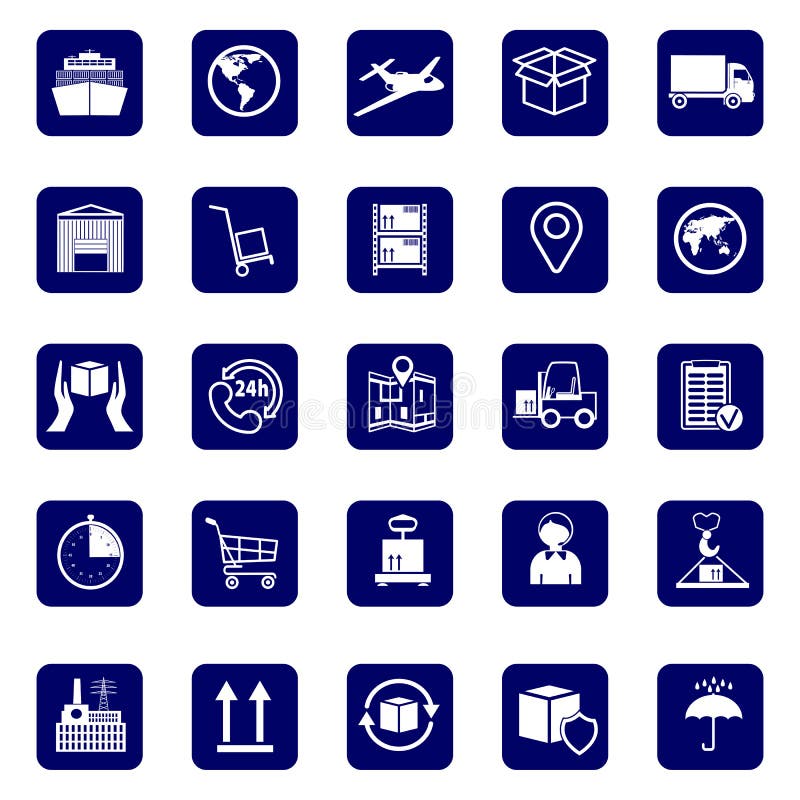 Logistiska företagstecken Ställ in den symbolstransport och logistiken Lager och sändningsutrustning royaltyfri illustrationer Logistiska företagstecken Ställ in den symbolstransport och logistiken Lager och sändningsutrustning royaltyfri illustrationer