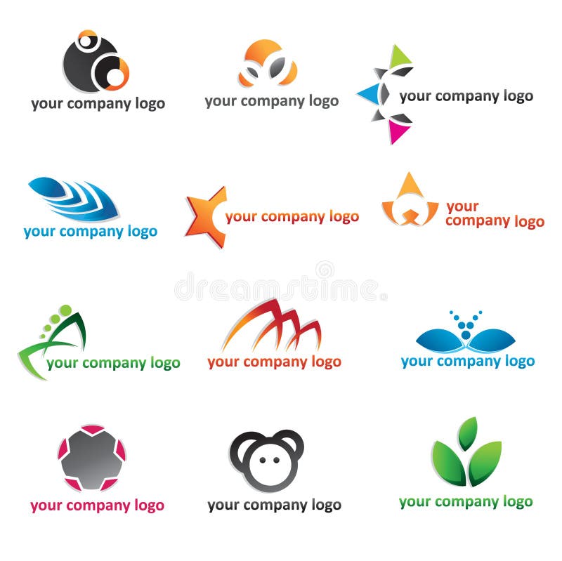 2d logo icon set stock vector. Illustration of graphic - 11182912