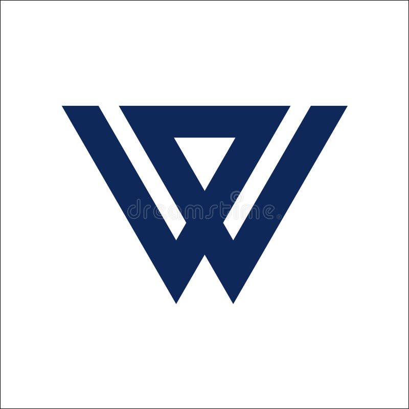 Logo Abstract Letter W Initials W Vector Logo Stock Vector