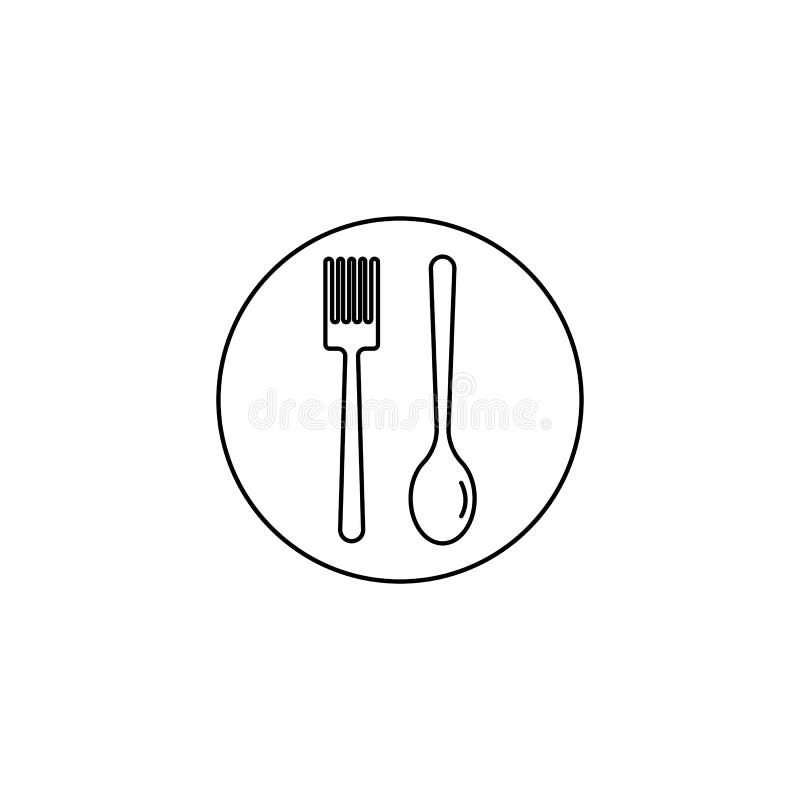 Logo Abstrait D'un Café Ou D'un Restaurant Une Cuillère Et Une