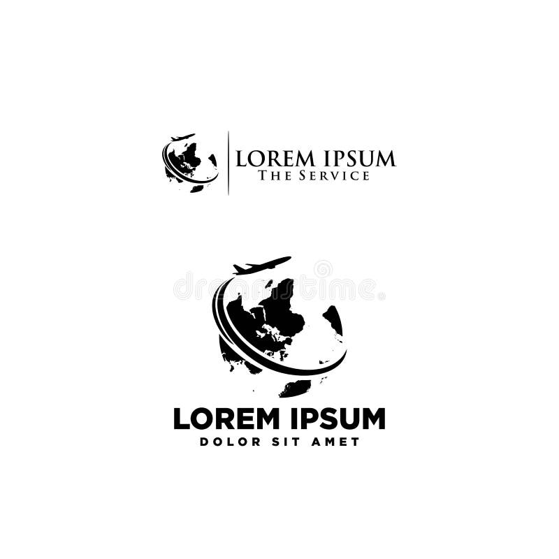 Logo agencji podróży czerń i whie pojęcie royalty ilustracja Logo agencji podróży czerń i whie pojęcie royalty ilustracja