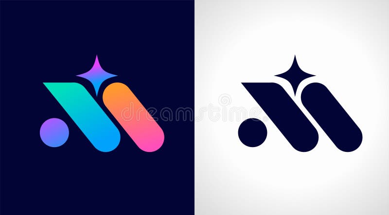 Logo AI Inteligență artificială pictogramă modernă gradient. . royalty free illustration