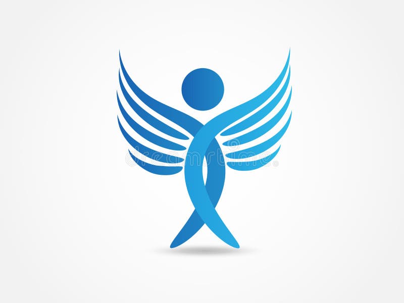 Logo angel blue wings